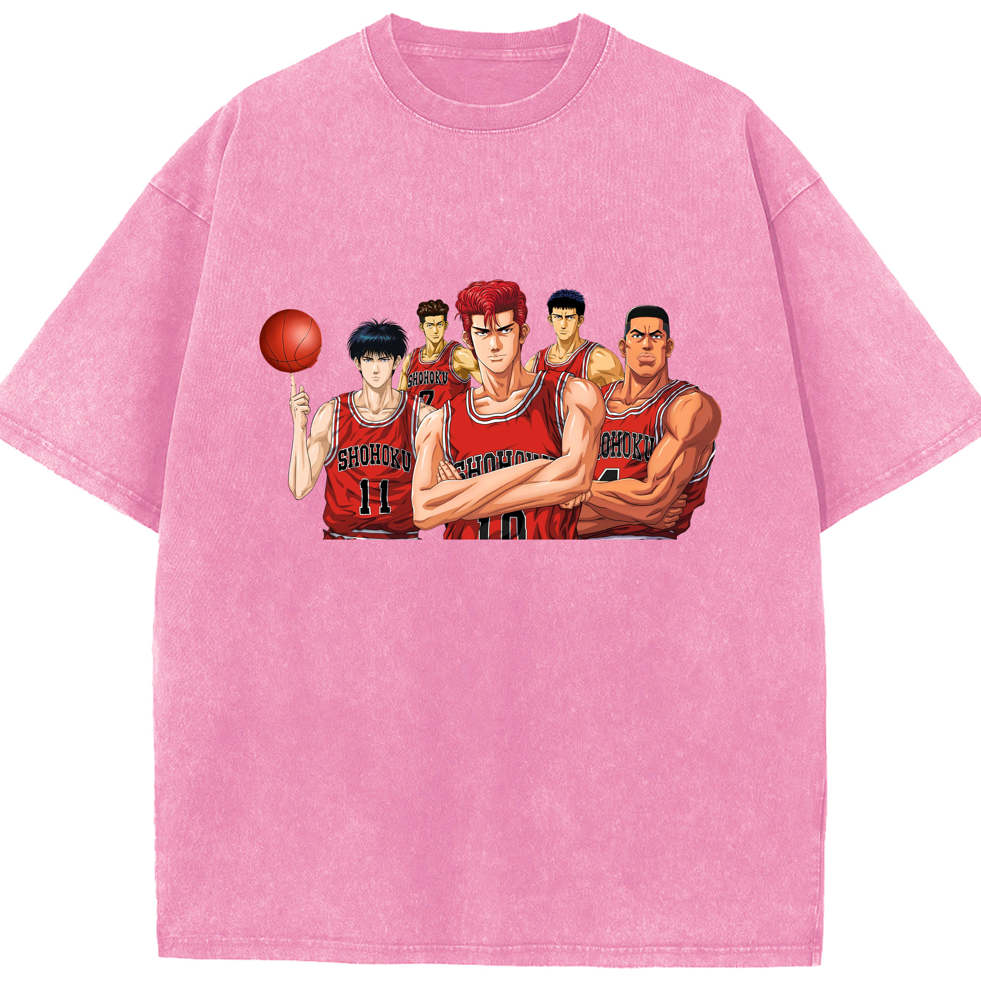 （画像用） SLAM DUNK／スラムダンク 綿100% ヴィンテージ風 半袖Tシャツ（フロントプリント）